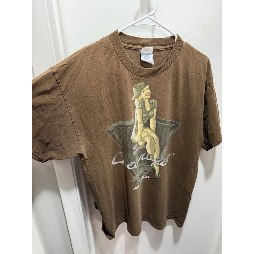 Tennessee River Men’s L Regular Fit Brown Graphic Print Crew Neck Tee